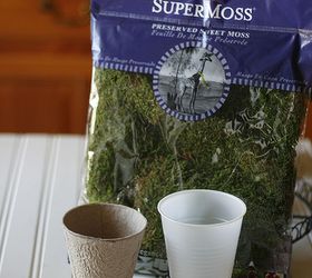 moss covered peat pot, crafts, seasonal holiday decor, You don t need much to achieve the finished look