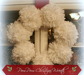 i ve been wanting to make a pom pom wreath for 2 years, crafts, seasonal holiday decor, wreaths, tied the pom poms onto the circle