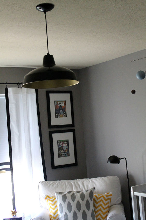 cheap and easy customized pendant lighting, lighting, painting, The fixture was easy to makeover and easy to install and looks so much more expensive than it actually was