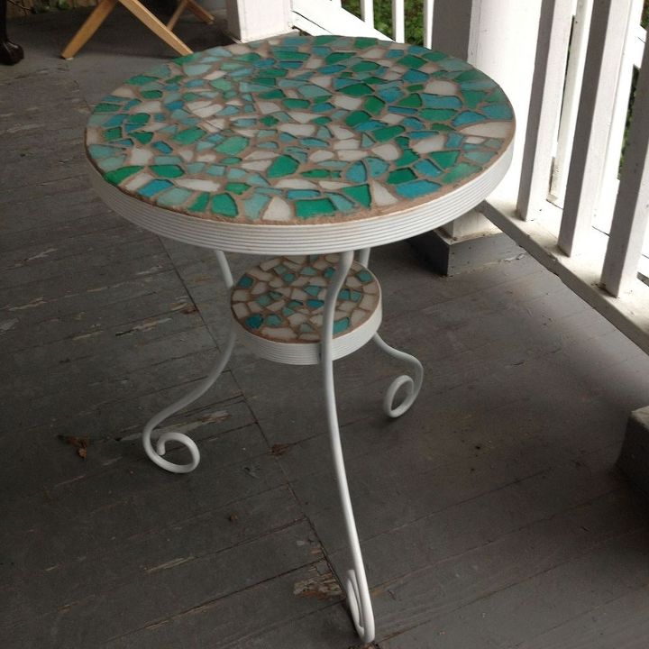 patio table makeover, outdoor furniture, painted furniture