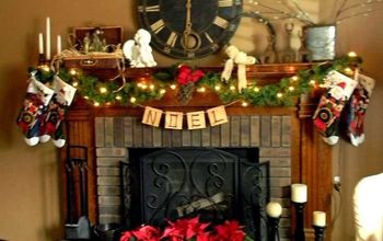 Rustic Country Christmas Mantel