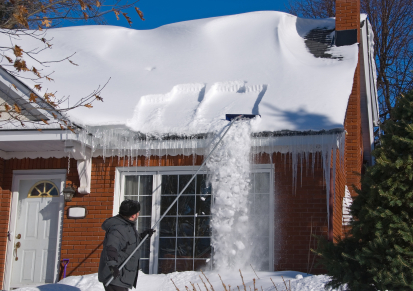as the winter storms begin to hit one important thing to keep in mind is the effect, curb appeal, home maintenance repairs, roofing, Roof rakes can be used to safely remove snow from a roof before it gets wet and heavy