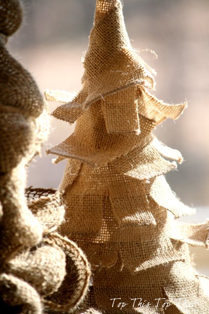 diy burlap trees for the season, crafts, seasonal holiday decor