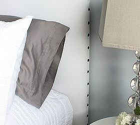 diy upholstered headboard with nail head trim, bedroom ideas, diy, home decor, how to, painted furniture, woodworking projects