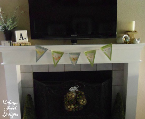 cutest bird bunting ever, home decor, My husband and father in law built this mantel for me this year It brings such life into our living space