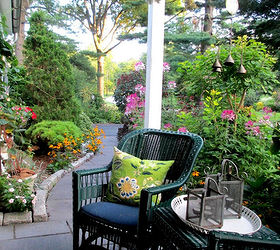 10 charming seating areas from the garden charmers, gardening, outdoor furniture, outdoor living, painted furniture, pallet, View from a patio
