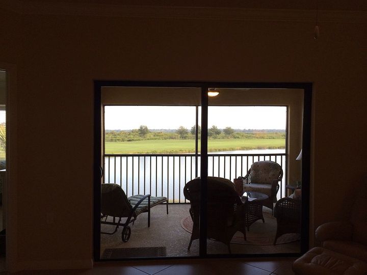 what kind of curtain for patio lanai window, View out this window to the clanai