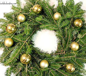 diy white and gold dollar tree wreath, christmas decorations, crafts, seasonal holiday decor, wreaths