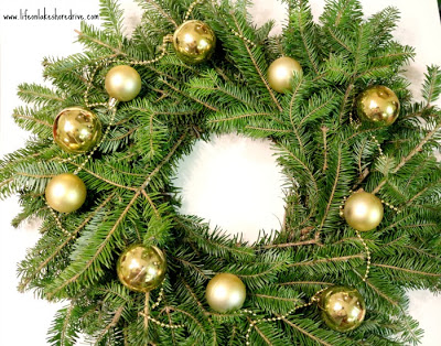 diy white and gold dollar tree wreath, christmas decorations, crafts, seasonal holiday decor, wreaths