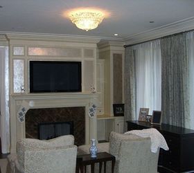 this apartment was designed for clients that used it as their home away from home in, home decor, master bedroom fireplace detail