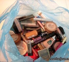 makeup storage, cleaning tips, storage ideas, A bag of makeup that I don t use