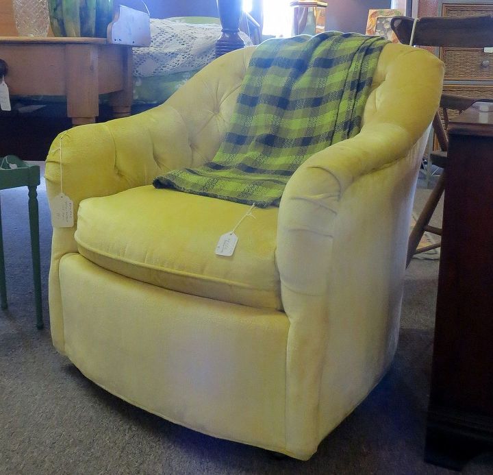 antiquing with generation x and y, painted furniture, I loved the lines of this club chair