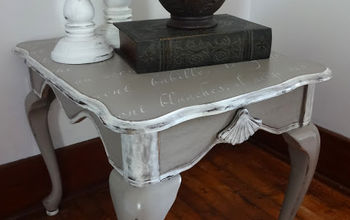 French Stenciled End Table
