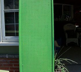 my new diy potting bench, diy, gardening, how to, outdoor living, woodworking projects, I had this large pegboard frame I thought would be perfect for hanging the garden tools