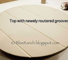 how lazy susan got in the groove an easy diy redo, crafts, A router gives a Lazy Susan a new look