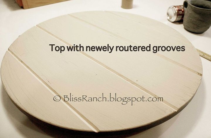 how lazy susan got in the groove an easy diy redo, crafts, A router gives a Lazy Susan a new look