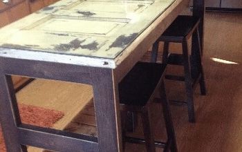Kitchen Island Made From an Old Door....