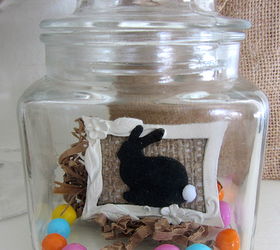 mini framed bunny silhouettes, crafts, easter decorations, seasonal holiday decor