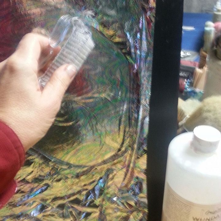 decoupage de annie sloan chalk paint tinta decorativa annie sloan, Aplicando folhas com Wunder Size