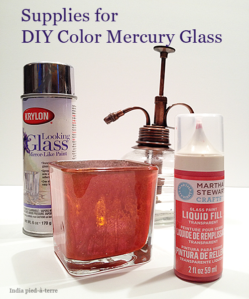 diy colored mercury glass, christmas decorations, crafts, seasonal holiday decor, Supplies to make DIY colored mercury glass