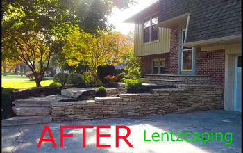 Transforming Curb Appeal:  Walkway, Wall and Porch with Natural Stone by Lentzcaping, Inc. in Warrington, Pennsylvania