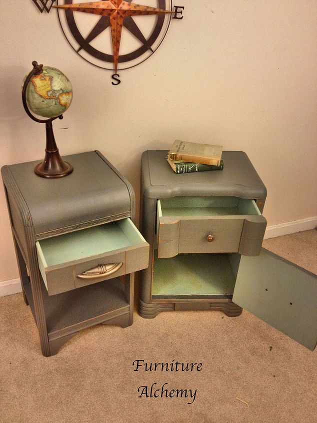 art deco nightstands makeover