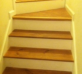 help on renovating carpeted staircase, Painted and stained