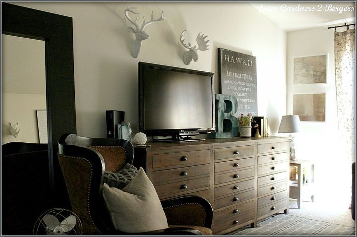 a diyers small space home tour, home decor, Printer s Cabinet