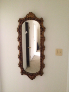 new life for an old mirror, painting, how I found it at the estate sale