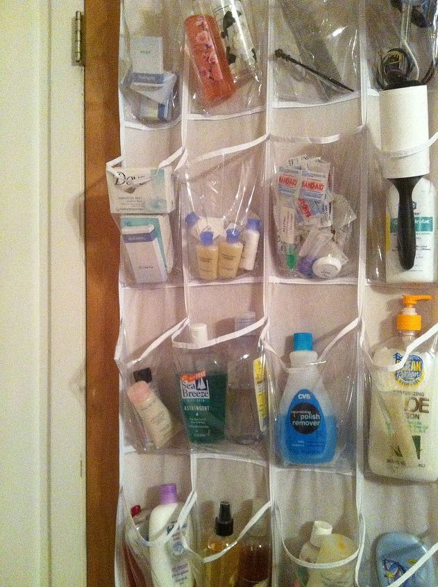 my use of shoe bags, bathroom ideas, cleaning tips, doors, Guest room