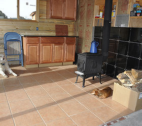 my cabin, home improvement, The start of the tile work