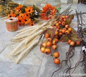 easy diy fall wreath, crafts, seasonal holiday decor, wreaths, All of my stems were found at Michaels for 50 off