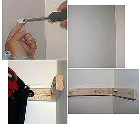 building floating shelves in a small bathroom, shelving ideas, storage ideas, woodworking projects, Placing the cleats on the walls