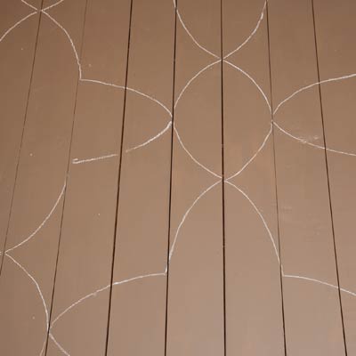 how to paint a design on your porch floor, Keep going with alternating rows across the porch When you reach the porch rail fold the templates as needed to fit the smaller space RELATED See inspirational Victorian era porches