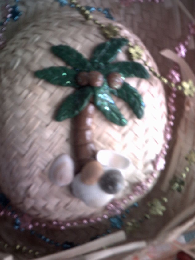 my summer wreath inspired by debi m washington nc, home decor, hid the presents under the tree with shells