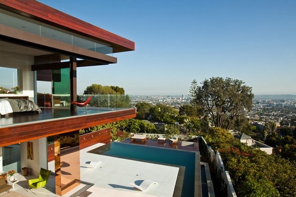 sunset plaza residence in hollywood hills by assembledge architects, architecture, home decor, pool designs