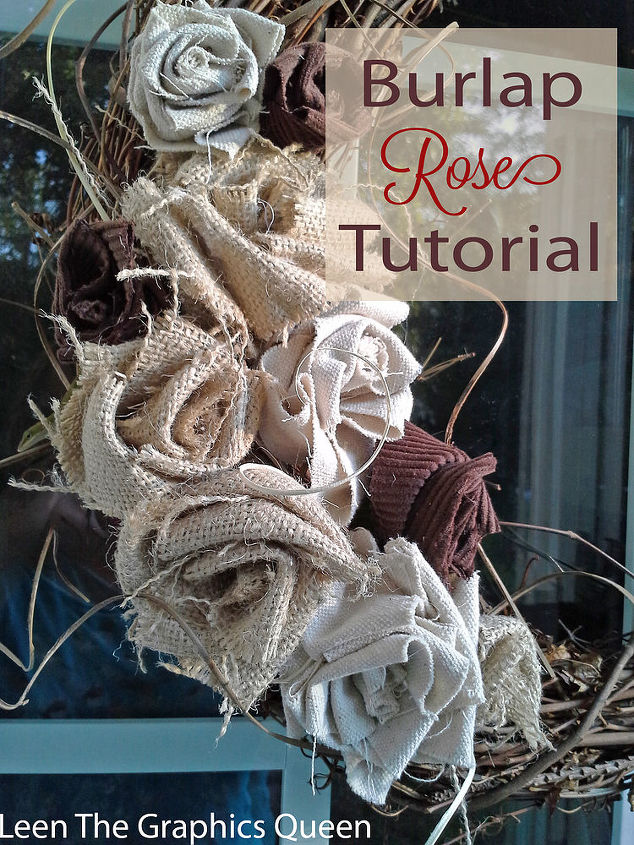 diy burlap rose wreath, crafts, wreaths