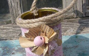 Recycling: shabby chic can bucket