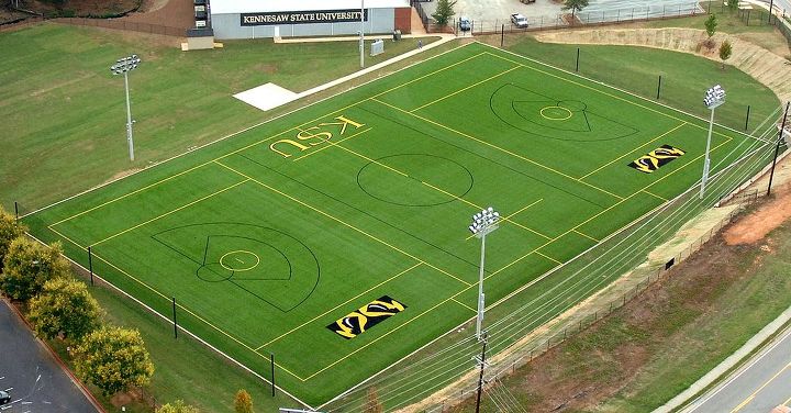 sporting fields, landscape, outdoor living, We can install in tiny and large areas Take a look at that KSU field covered in synthetic grass Bonus No field downtime to protect grass Continue to use it all year for various events