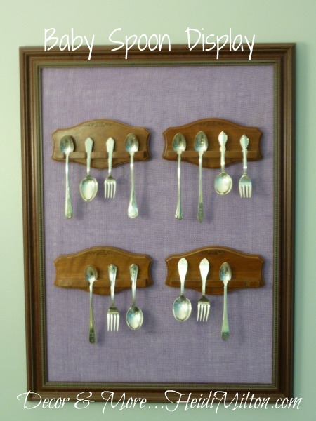 diy baby spoon display, crafts, wall decor, Complete with spoons