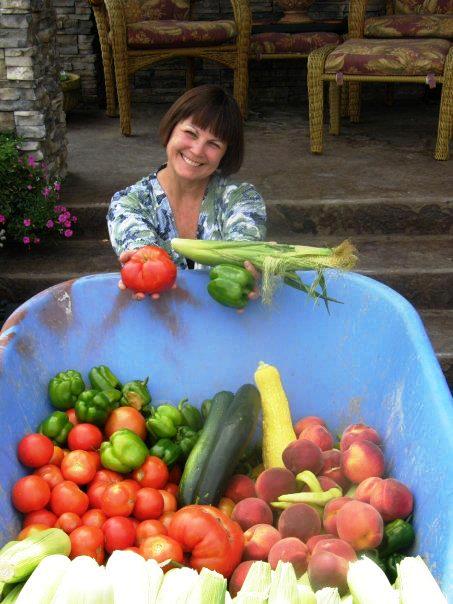 summer harvest flea market gardening style, gardening, Brenda Black s wheelbarrow of goodies