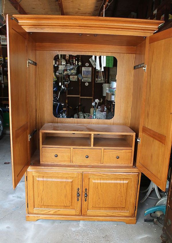 come on over and see how i turned a free entertainment center into oh la la my, closet, home decor, painted furniture, shabby chic