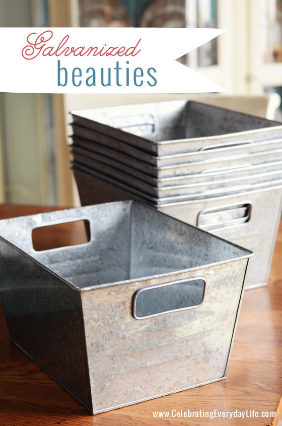 pretty and functional organizing supplies, craft rooms, organizing, But these galvanized tubs were my most favorite find