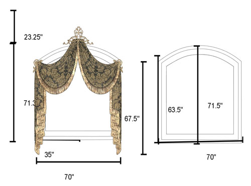arched window drapes crowning glory 1 designer s secrets, home decor, reupholster, window treatments, windows, Select and order fabric and trim You can use solid color fabric or a fabric with design