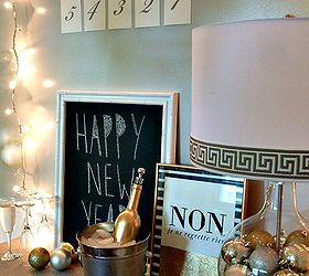 from holiday to new year s eve lamp using a fillable glass lamp, lighting, seasonal holiday decor, Ring in the New Year in style Here are the details on how to achieve this look perfect for the holidays and a great transition into New Year s