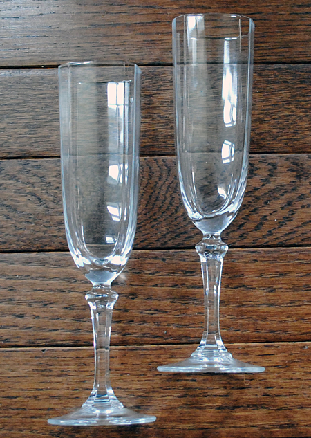 paint some champagne glasses with a lacey pattern, crafts, painting, valentines day ideas, This is how they looked before
