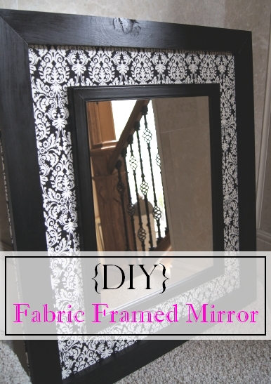 diy fabric framed mirror, home decor, Great way to add a pop of color with so many fabrics to choose from