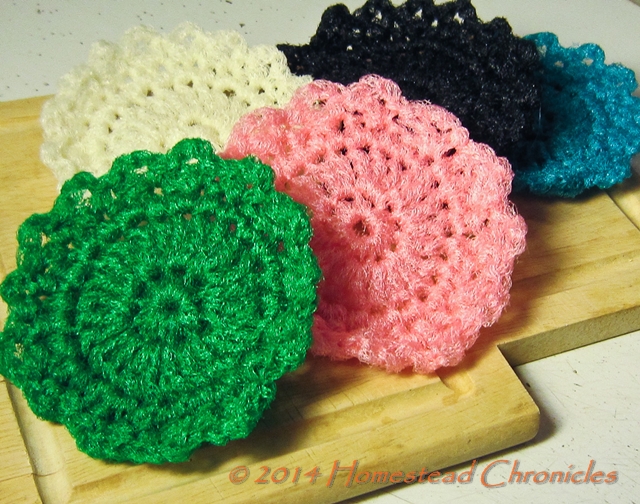 crocheted dish scrubbie pattern, crafts