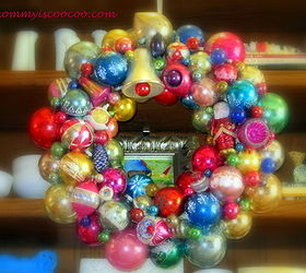 how to make a christmas ornament wreath, crafts, seasonal holiday decor, wreaths, Vintage Christmas Ornament Wreath