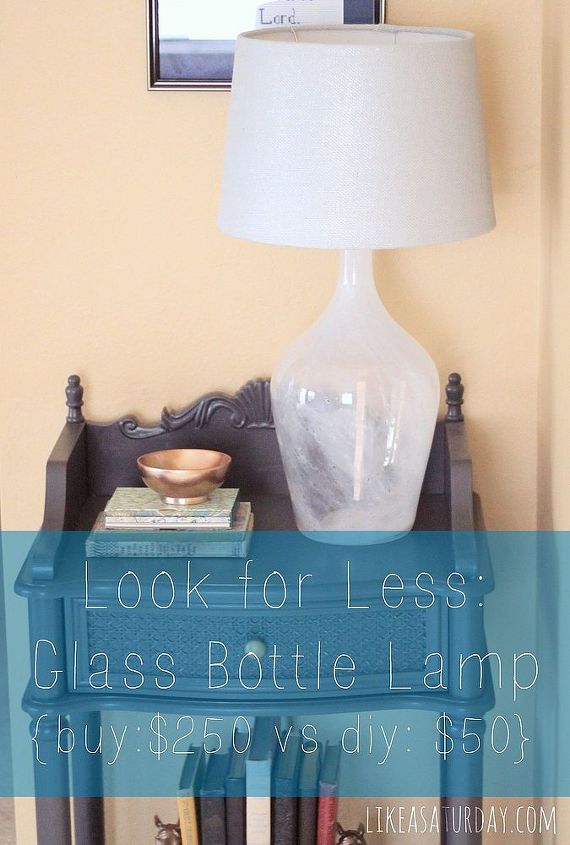 diy glass bottle lamp, crafts, lighting, repurposing upcycling